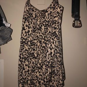 Animal print mini dress